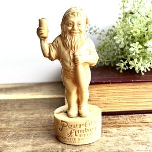 VTG 50s Peerless Amber Beer Salt Shaker La Crosse Breweries Wisconsin Gnome